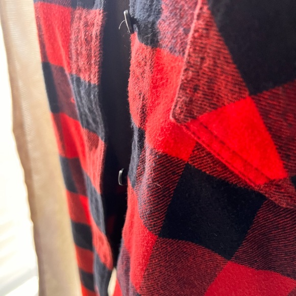Madewell size m flannel red buffalo plaid - Picture 10 of 10